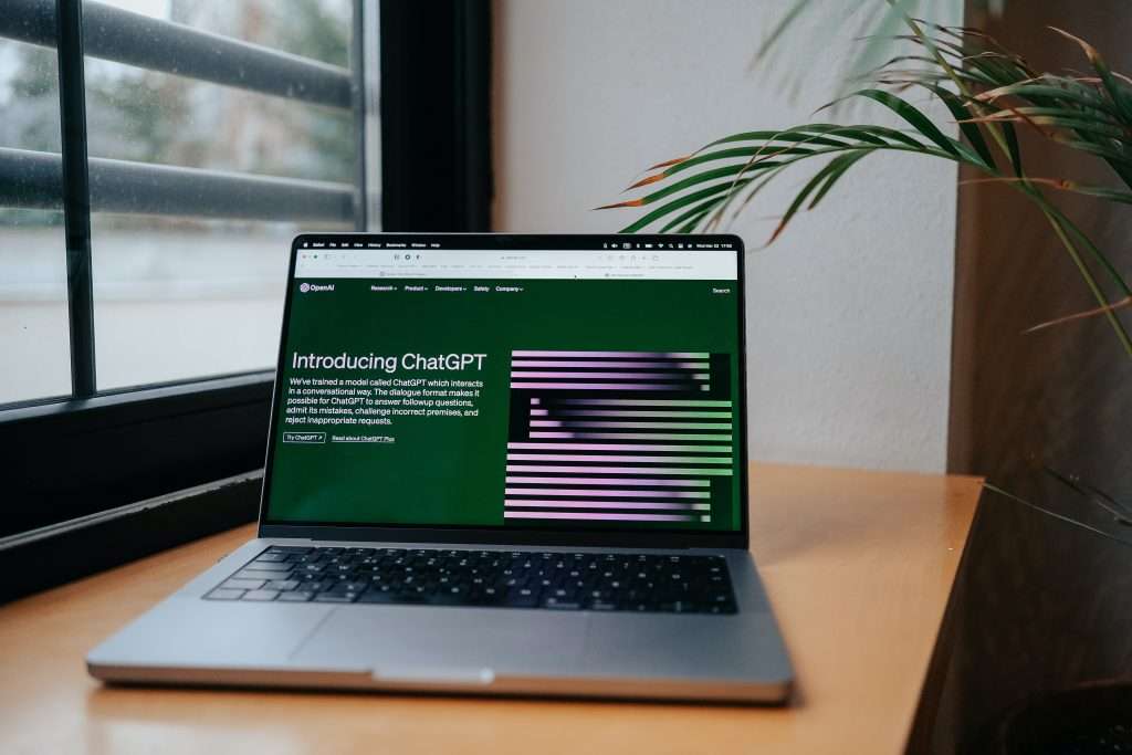laptop with chatgpt