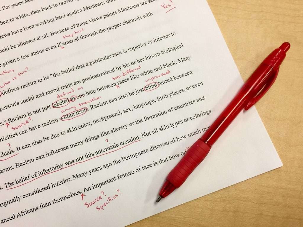red pen mistakes