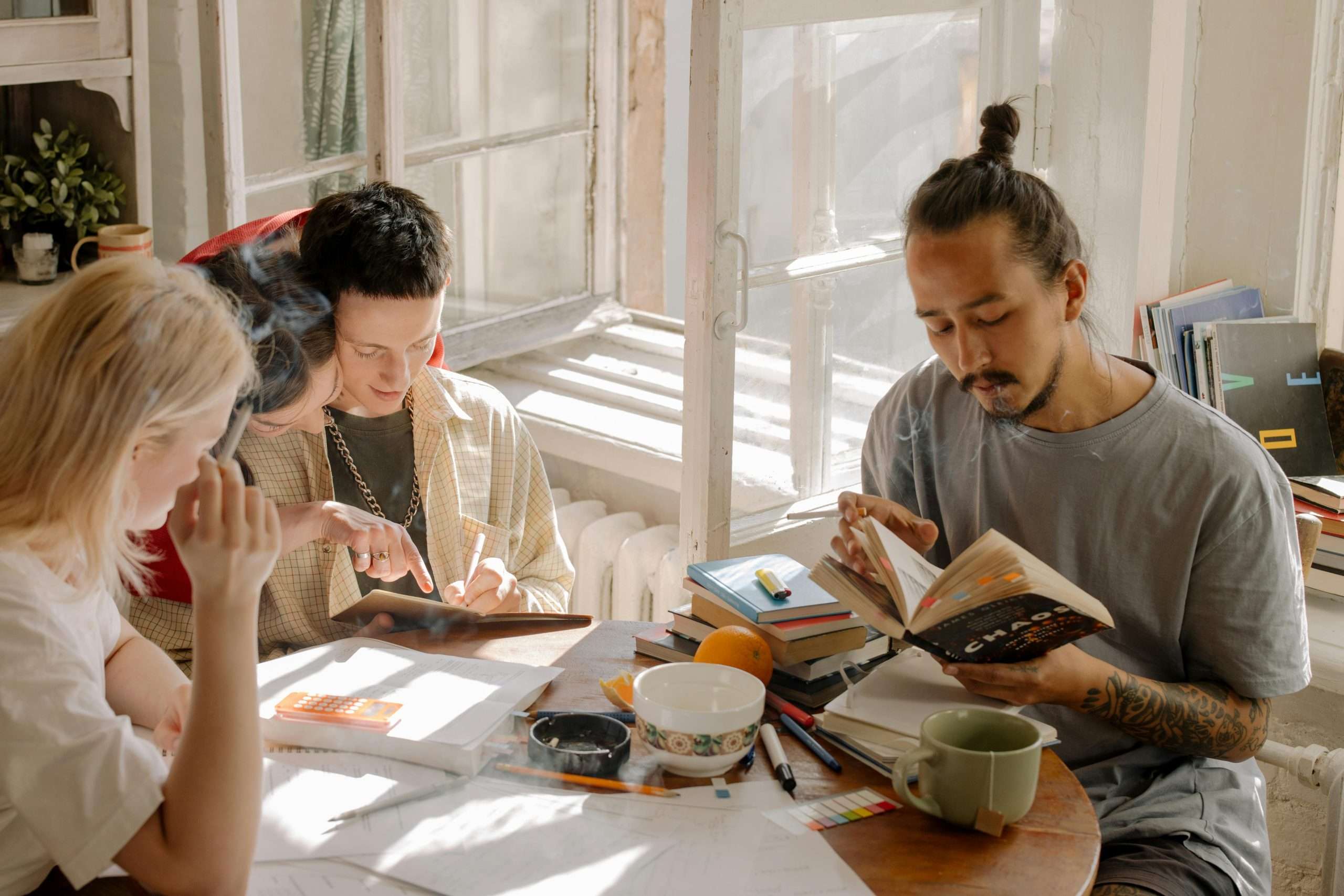 writing group reading together