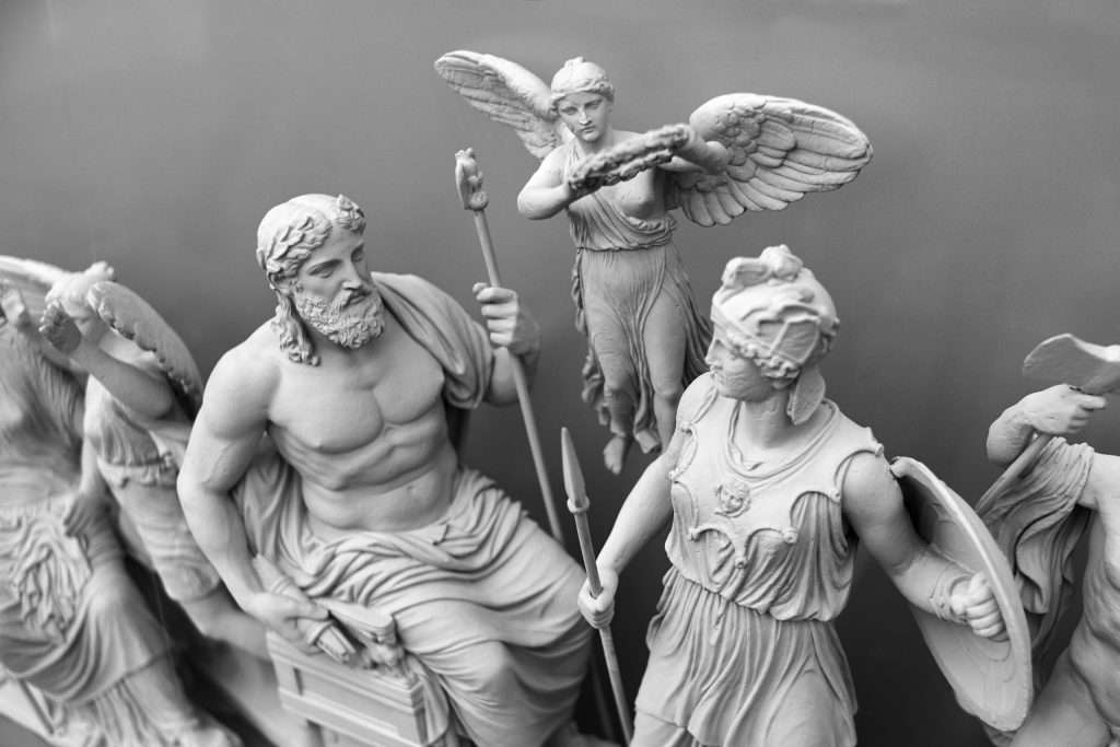 statues of ancient Greek gods